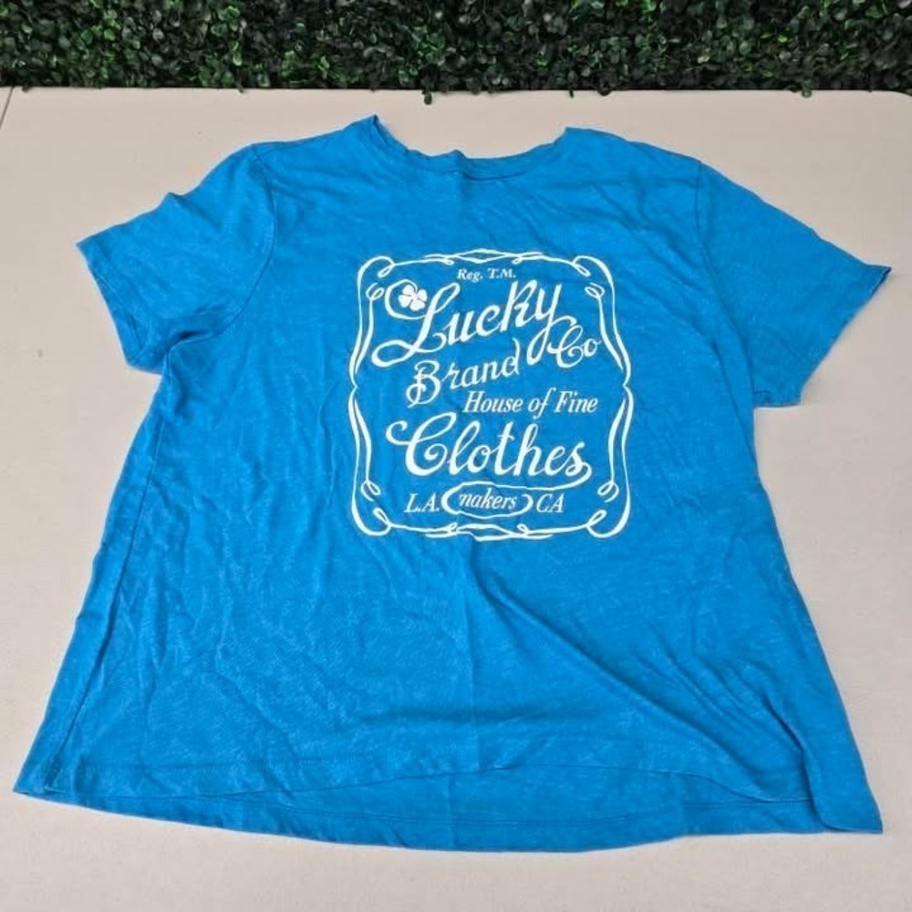 Lucky Brand Blue Graphic Tee size XL
